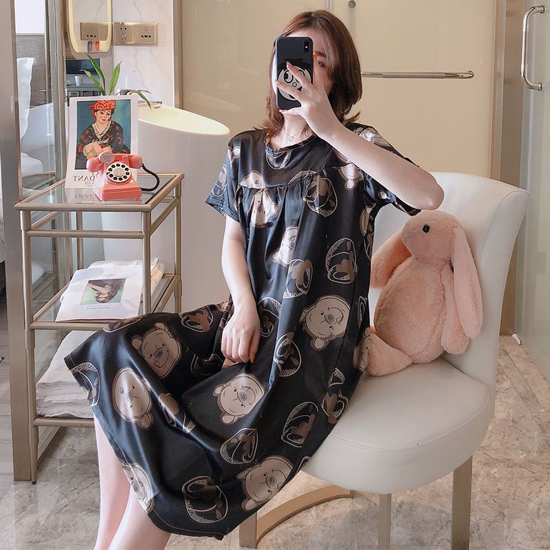 Princess style lace nightgown, women's spring and autumn sleeved 2020 new item, super fairy sweet long skirt, white_voghion.com