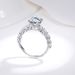 Anello in argento sterling per donna Nuovo classico anello con quattro griffe e diamanti Moissanite da 2 ct Anello con diamanti veri_voghion.com