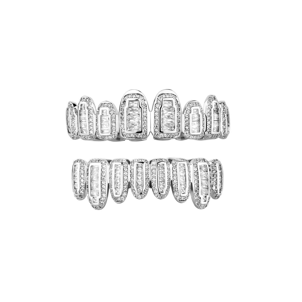 Heißer Verkauf Hip Hop Dekorative Hosenträger Micro Inlay Zirkon Canine Set Hosenträger Rap Trendy Fashion Zubehör_voghion.com