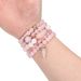 Rose Crystal Natural Stone Bracelet Bracelet Set Elastic Beads Adjustable_voghion.com