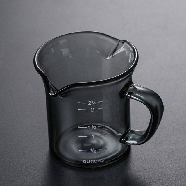 70 ml-es színes méretű tejespohár átlátszó üveg eszpresszó kávésbögre konyhai mérőpohár habosító cukorkancsók kávé kellékek_voghion.com