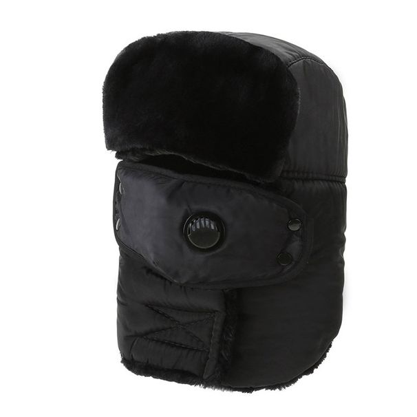 Winter riding wind and cold reinforced velvet with air vent protection neck Lei Feng cap mask removable cap for the elderly_voghion.com