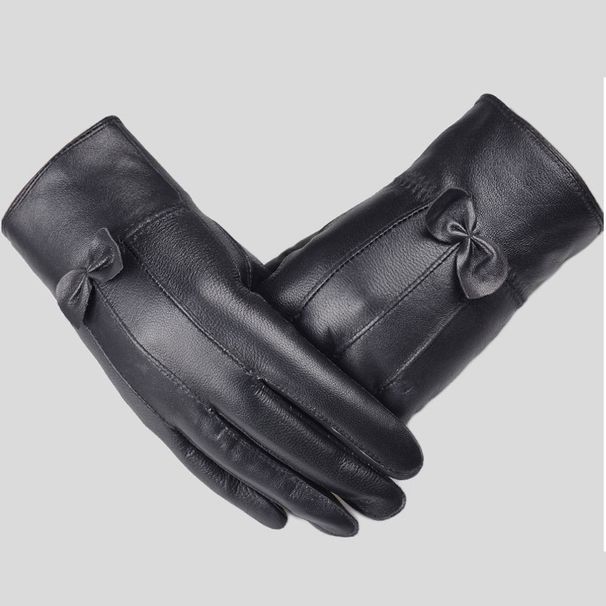 Luvas masculinas Luvas de couro genuíno Outono e inverno, além de veludo quente Luvas de pele de carneiro pura À prova de vento e frio Luvas de ciclismo ao ar livre para dirigir_voghion.com