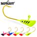 Lure Sky Colorful Worm Soft Fish Bait Tumbler Lead Head Hook_voghion.com