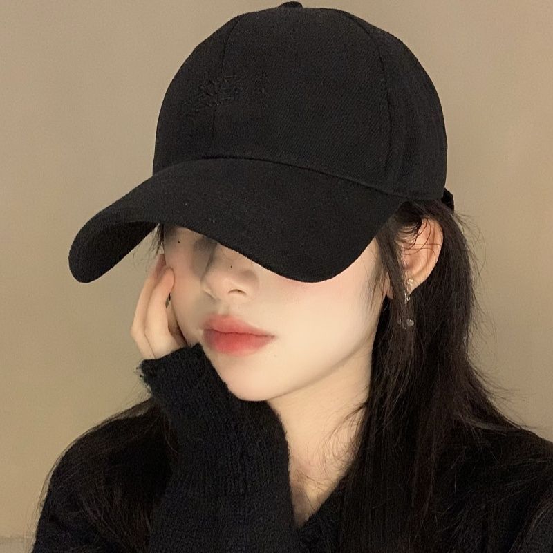 Gradual Change Color Letter Embroidery Baseball Cap 2025 New Women's Versatile Wide Brim Big Head Circumference Work Cap_voghion.com
