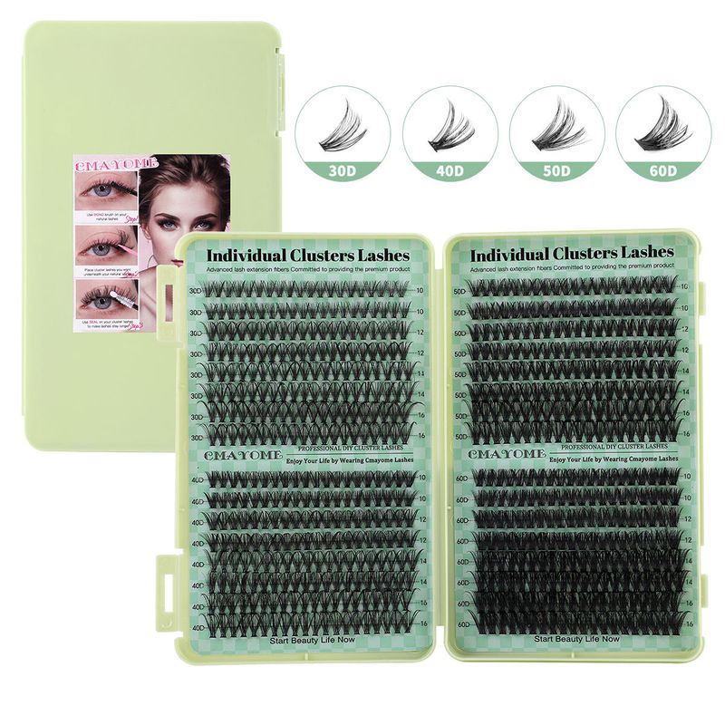 False Eyelashes Single Cluster Segmented False Eyelashes Book 10D 100D Mixed Natural Curling Three Dimensional Eyelashes_voghion.com