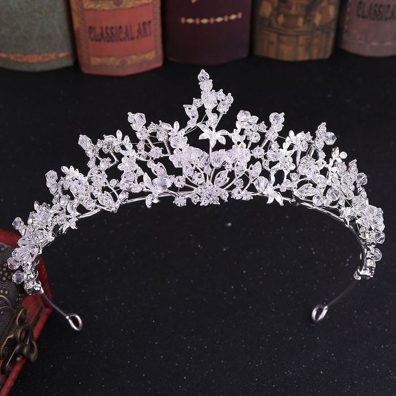 Bridal Hair Accessory WeddingBridal Accessories Exquisite Handmade Crystal Glass Diamond Crown Wedding Accessories Alloy Rhinestone Tiara_voghion.com