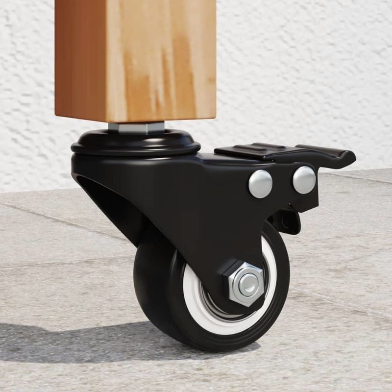 Caster Wheels 4 pcs Black 1.4" Iron_voghion.com
