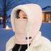 Winter Warm Hat, Lei Feng Style, Riding, Fluffy, Thickened, Cold-Resistant, Windproof Ski Face Mask Scarf One-Piece Head Cover_voghion.com