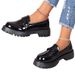 Loafer Kleine Lederschuhe Plateau Einzelschuhe Retro Slip-on_voghion.com