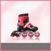 Set completo di pattini a rotelle in linea regolabili e lampeggianti per bambini, pattini da ghiaccio per ragazzi e ragazze_voghion.com