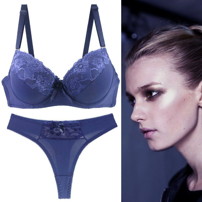 Ženski spodnji del, velik, debeli MM, komplet nedrčkov s čipko, nabranimi tankimi košaricami_voghion.com