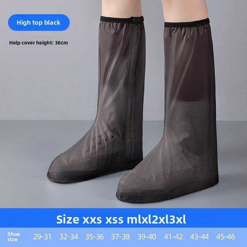 Muzhilin Wasserdichter Schuhüberzug aus verdicktem, langem Schlauch, regenfest, rutschfest, verschleißfest, für den Außenbereich, aus Silikon_voghion.com