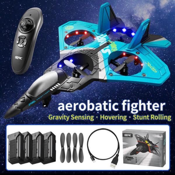 4DRC Remote Control Plane 2.4Ghz Foam RC Airplanes Helicopter Quadcopter,Spinning Drone With Cool Light,Gifts For Kids Adults.Logistics Is Randomly_voghion.com