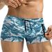 Herrenbekleidung Neue blaue Camouflage-Print-Reißverschluss-Leine mit vier Ecken für Herren-Bade-Strandhose_voghion.com