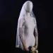 Bijoux de cheveux V199 Voile de mariée court, doux et élégant, bordé de dentelle, longueur du bout des doigts, avec peigne, robe de mariée parfaite_voghion.com