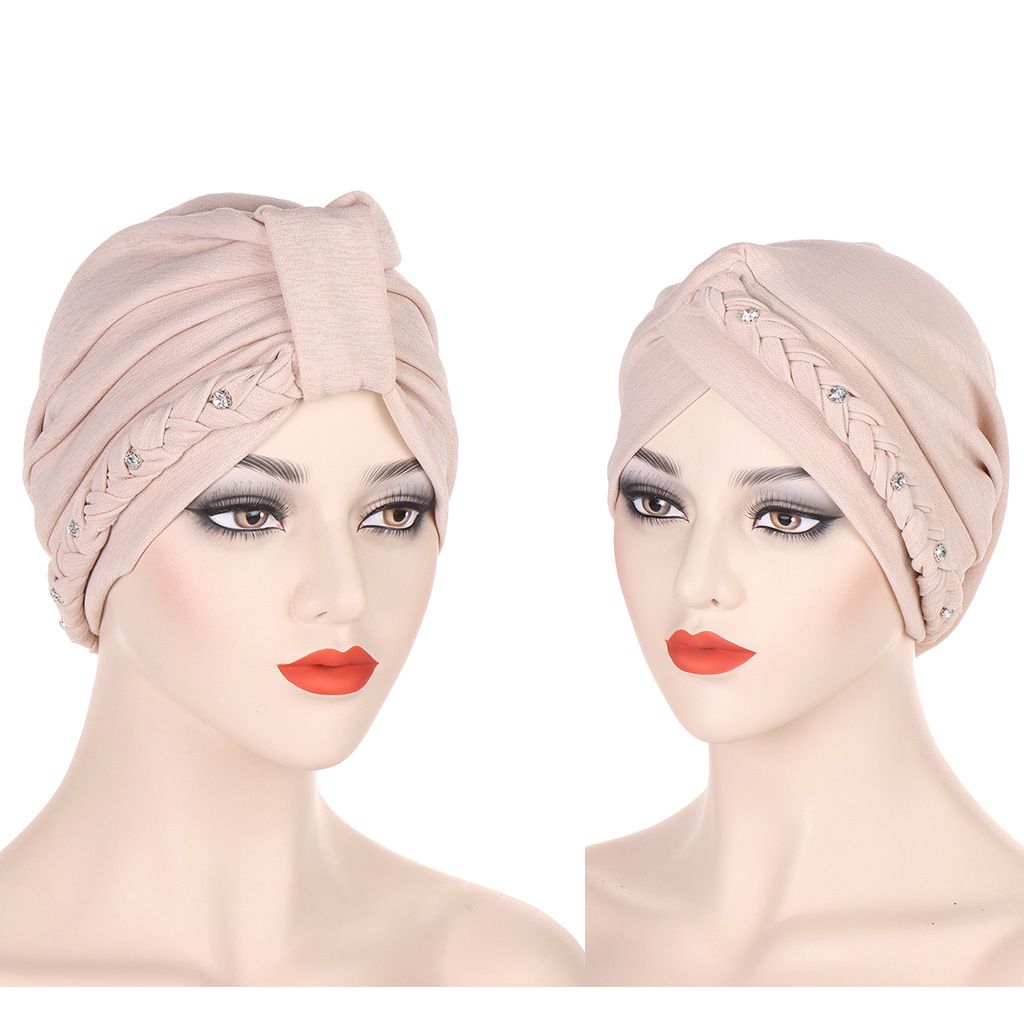 mehrfarbiger Zweiband-Nagelbohrer-Zopfkappe, seitlicher Zopf, quadratischer Zopf_voghion.com