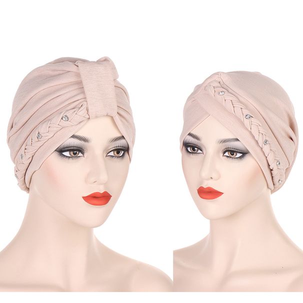 mehrfarbiger Zweiband-Nagelbohrer-Zopfkappe, seitlicher Zopf, quadratischer Zopf_voghion.com