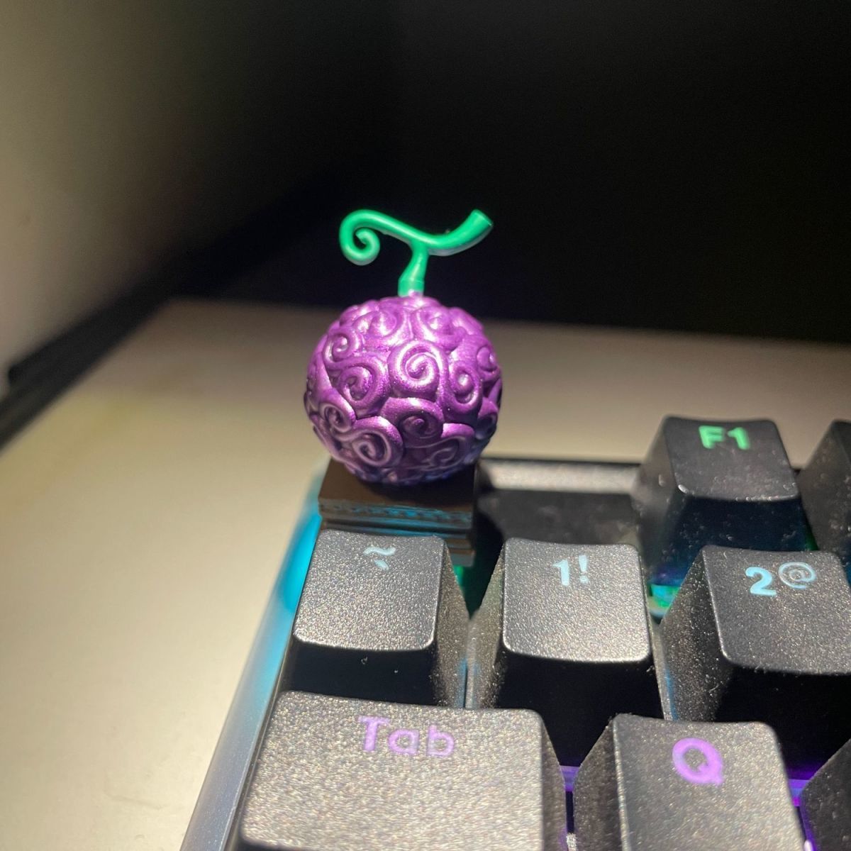 One Piece peripheral demon fruit creative high aesthetic rubber burning mechanical keyboard personality keycaps_voghion.com