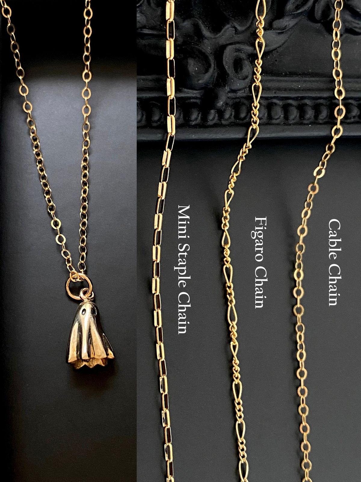 Damenschmuck Mode Ins Beliebte vergoldete kleine Geister-Anhänger-Farbkonservierung Klassische Accessoires Halskette_voghion.com