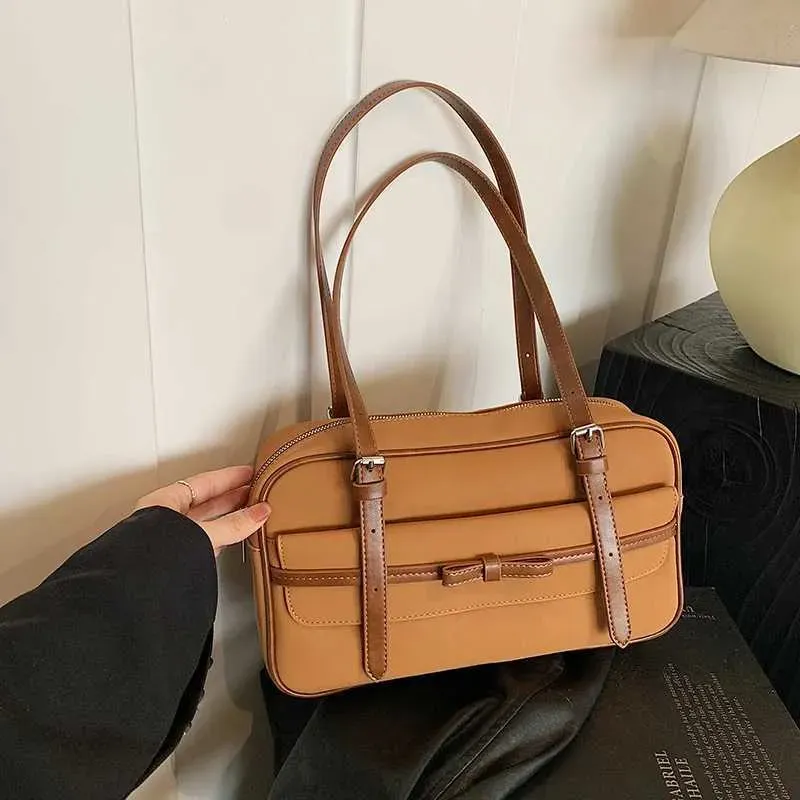 Damen Umhängetasche aus mattiertem Leder mit großer Kapazität, für den täglichen Gebrauch, Umhängetasche mit Griff, Tragetasche, weiche Unterarmtasche_voghion.com