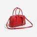 Oil Wax Leather Red Bride Wedding Boston With Lock Key Commuter Handbag Bowling Single Shoulder Crossbody Bag_voghion.com