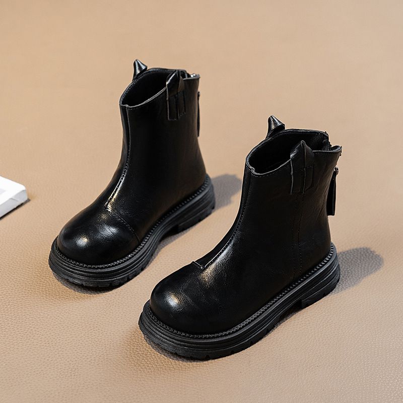 2024 Winter New Boys' Girls' Fashion Martin for Middle and Large Children, British Style Single Boots_voghion.com