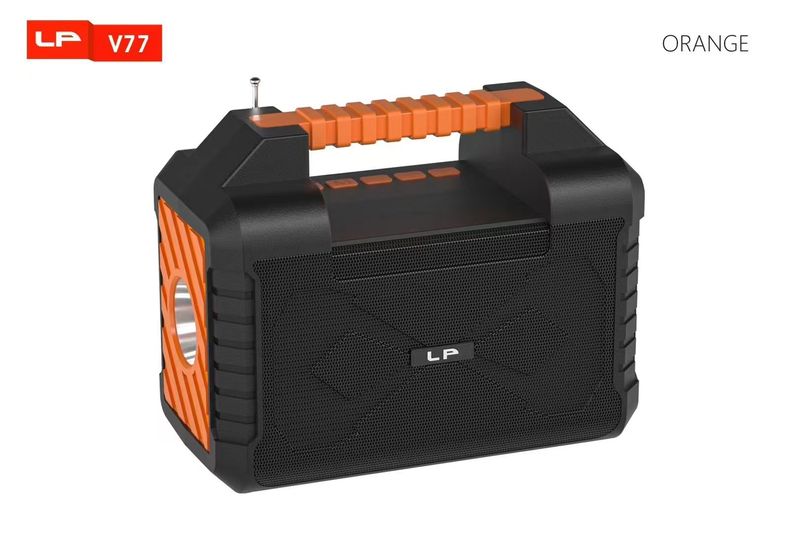 Nieuwe V77 draadloze Bluetooth-luidspreker op zonne-energie, radio, zaklamp, draagbare luidspreker voor buiten_voghion.com