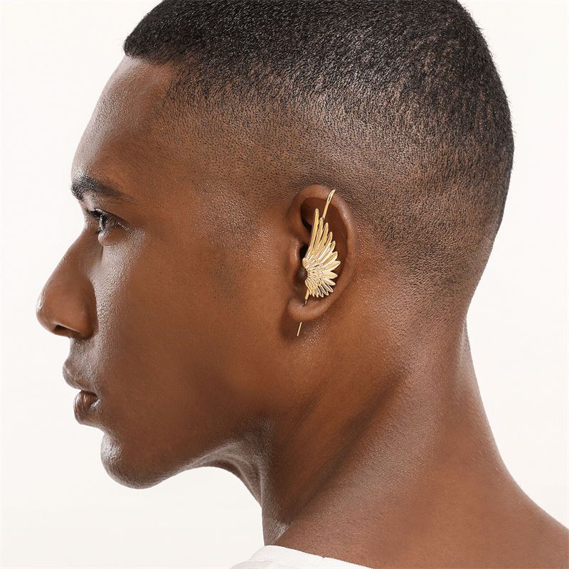 Orecchini a bottone con ali di personalità creativa, nuovi orecchini unisex con design di alta qualità, stile punk_voghion.com