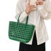 Summer New Women's Bag Hollow Woven Hand Held Vegetable Basket Bag Daily Vacation Travel Large Capacity Beach Bag_voghion.com