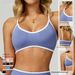 Seamless Color-Block Trim Hollow Back Underwear Running Yoga Sports Bra 9245_voghion.com
