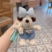 New Woolen Dress Plush Chubby Car Keychain Cartoon Hugging Rabbit Chef Dog Plushie Bag Pendant_voghion.com