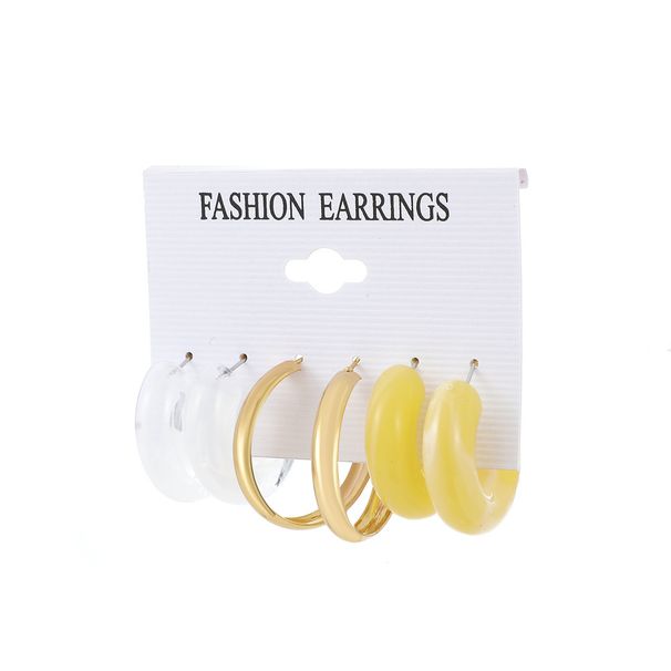 Orecchini da donna retrò esagerati orecchini di perle a farfalla incastonati in orecchini versatili in acrilico di colore misto alla moda_voghion.com