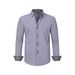 Four-Way Stretch Polka Dot Color Block Design Double-Breasted Shirt Men's Fashion_voghion.com