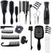 Scalp Massage Shampoo Brush Set - Hollow Comb For Detangling & Styling - Hair Care Kit For Men/Women_voghion.com