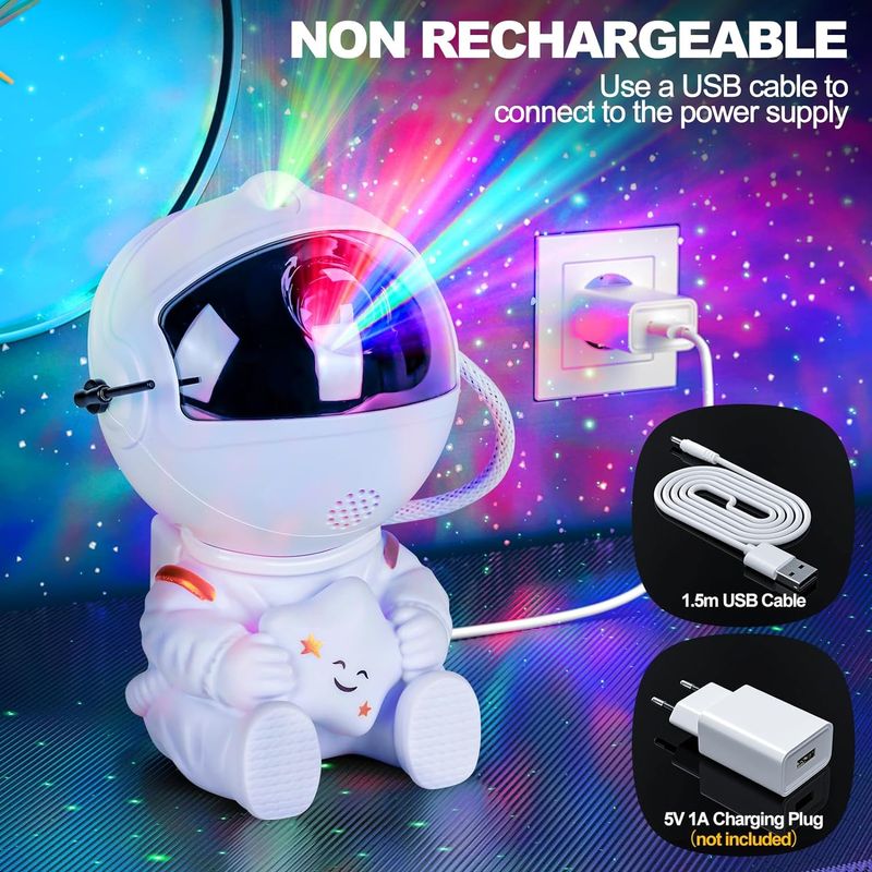 Astronaut Starry Sky Projector Adult Night Light Star Projector LED Astronaut Lamp Galaxy Projector For Bedroom Playroom_voghion.com