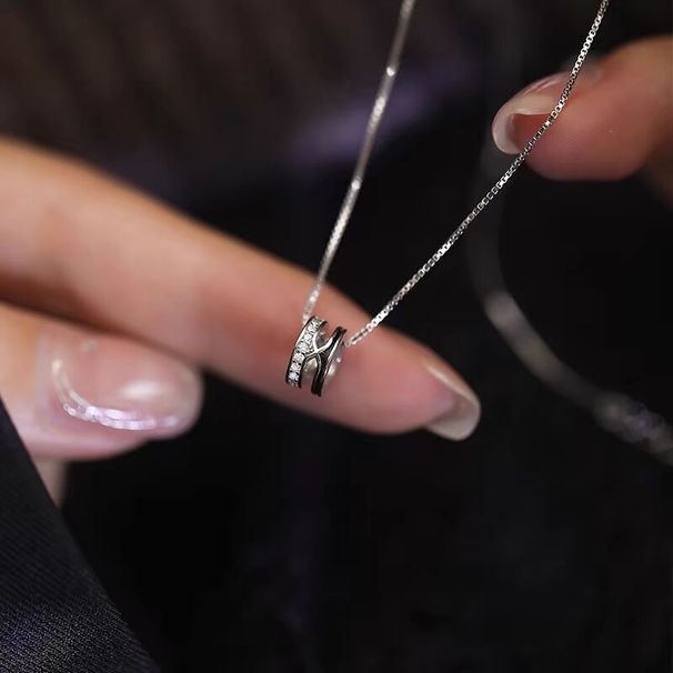 Collana in argento sterling con piccola vita per donna, catena per clavicola di alta qualità, 2025, nuova incisione_voghion.com
