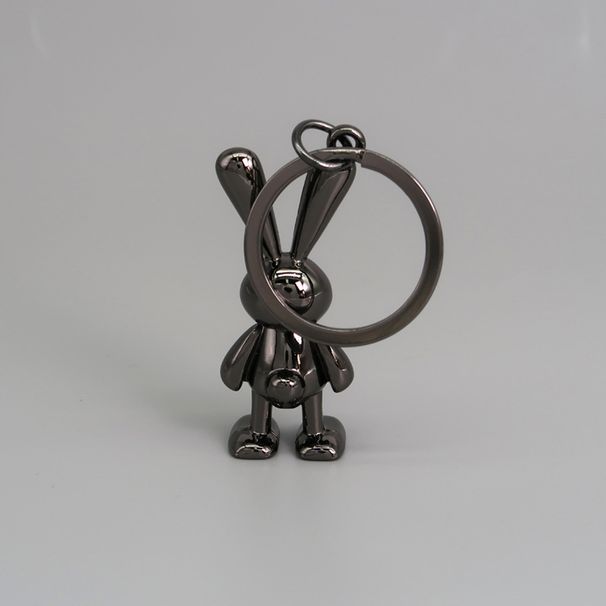 Metal Rabbit Keychain Car Keychain Couple Pendant Mobile Phone Rabbit Year Exclusive Bag Pendant_voghion.com