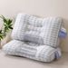 Adjustable Neck Support Pillow With Massage & Cooling Effect - Washable Knit Cotton Pillow For Adults, Home, Hotel, Travel_voghion.com