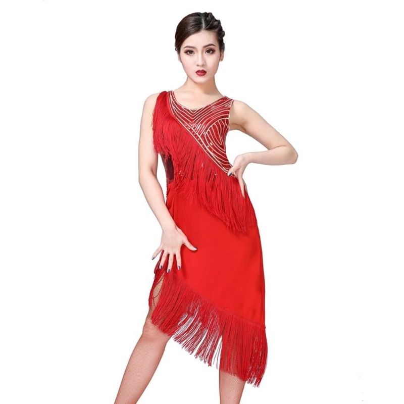 DesignerBIZOT Latin Dance Costumes Women Salsa Dancewear Dance Costume Dresses Ballroom Competition Dresses_voghion.com