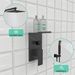 Rainfall Shower System With Storage Rack 10 Inch Shower Faucet Set Brushed Nickel With High Pressure With Square Shower Head Luxury Shower Set Wall Mount_voghion.com