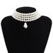 Shuosbai Elegant Women Multi-layer Pearl Beaded Choker Necklace Party Jewelry Gift_voghion.com