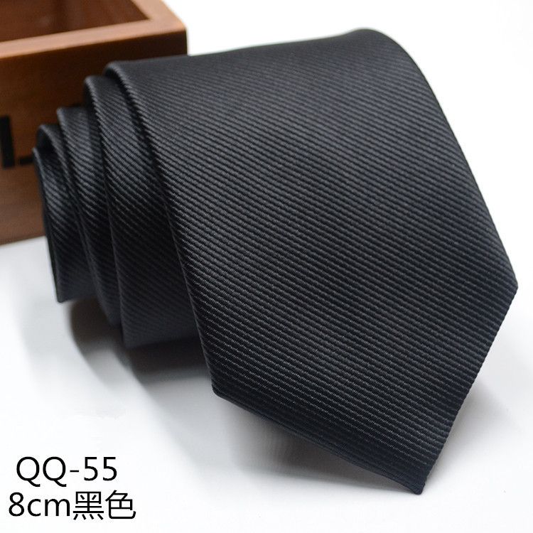 Men's Business Formal Hand-Tied For Work Professional Black Striped Groom Wedding Team Performance Red Tie_voghion.com