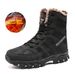 Bottes d'hiver de marque pour hommes, bottes de neige épaisses et chaudes, à lacets, bottines pour hommes, bottes de moto imperméables pour hommes, taille 47_voghion.com