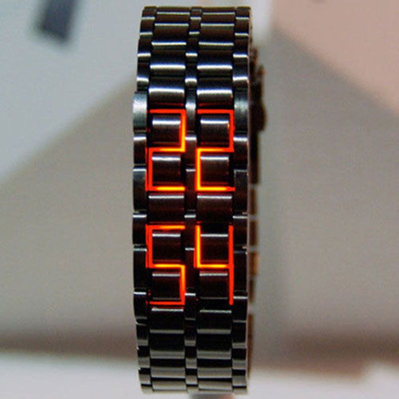 Personalized Creative Lava LED Waterproof Fashion Bracelet Couple Men's Watch_voghion.com
