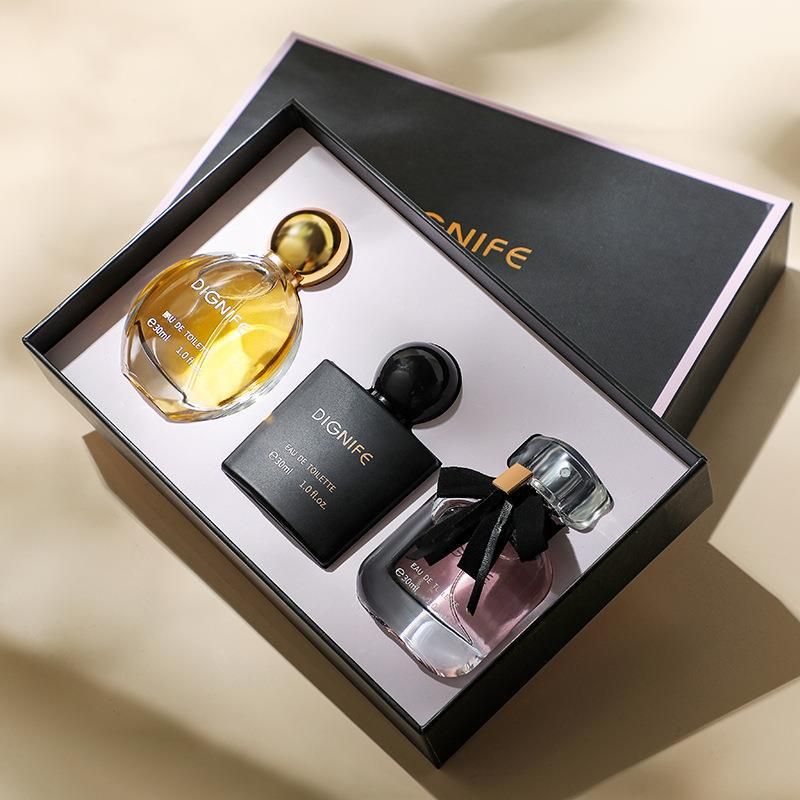 Parfum nou și alte seturi cadou Li Fei New Black Opium, set de trei piese cu parfum Black Opium Reverse și apă gratuită_voghion.com