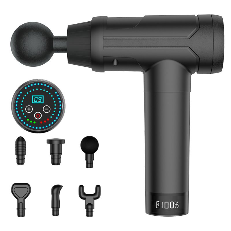 30-nopeuksinen 12-päinen LED-kosketusnäyttöinen hierontapistooli kädessä pidettävä lihashierontalaite kipulääke fasciapistooli selkä-niska-päävasarahierontalaite_voghion.com