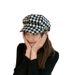 Woolen Beret For Women, Autumn And Winter, Niche College Style, Newsboy Plaid Octagonal Hat, Painter Hat_voghion.com