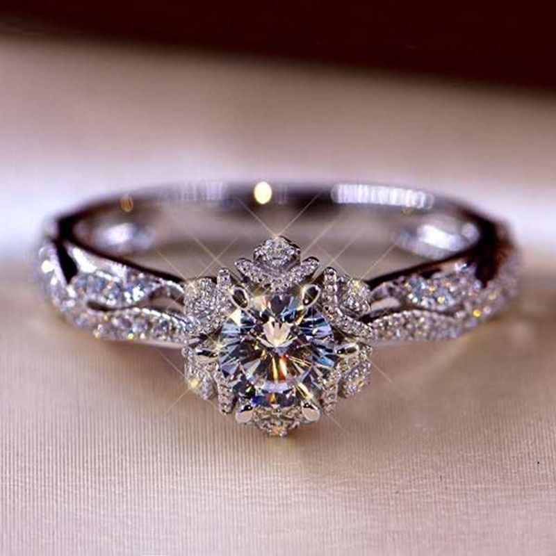 Super exquisiter neuer, mit Diamanten besetzter Blumenring, luxuriöser und zarter Hochzeits- und Verlobungsring für Damen, Prinzessinnen-Schmuck_voghion.com