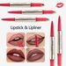 Lip Liner Double Headed Lipstick Lip Liner Two In One Multi Color Matte Long Lasting Lip Plumping Non Fading Hook Liner Pen_voghion.com